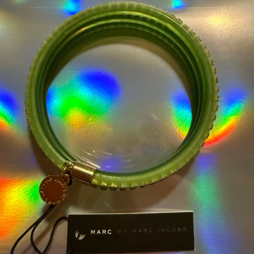 Marc By Marc Jacobs Slinky Green Toucan Zirconia Crystal Bracelet, NWT! - Picture 3 of 4